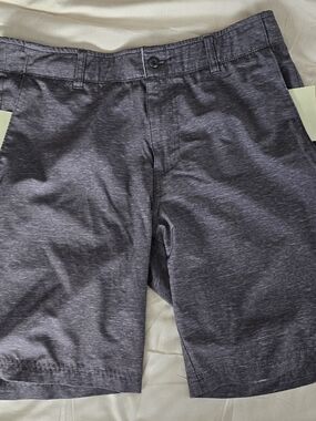 Men's Preformance Heathered Gray Casual Shorts Run Golf Trending US M 32 New